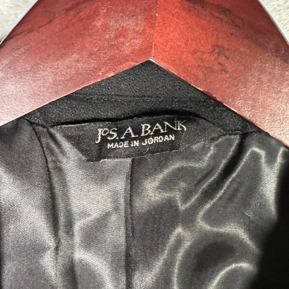 Jos A Bank Blazer Mens 43R Black Camel Hair‎ Two Button Sport Coat Classic Fit